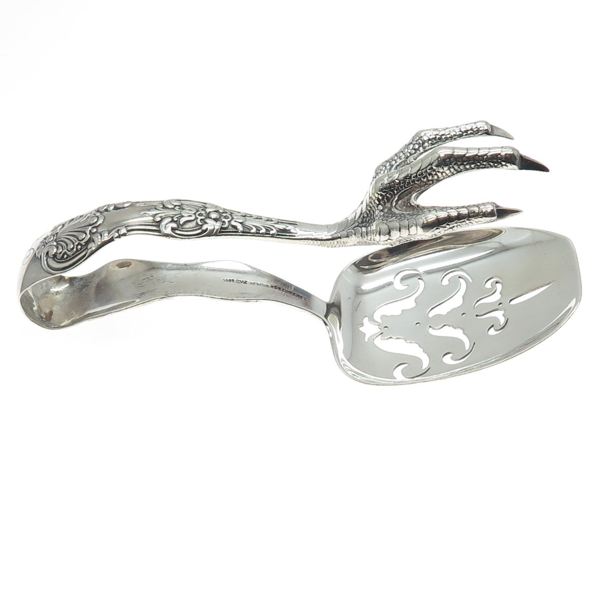 TIFFANY & CO. Sterling Silver Antique Victorian 1885 English King Serving Tongs