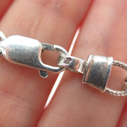 925 Sterling Silver Vintage Twisted Knot Oval Link Bracelet 7.25"