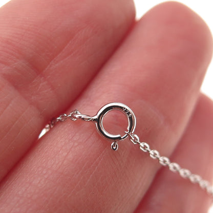 925 Sterling Silver Round-Cut C Z #Taken Cable Chain Necklace 16-18"