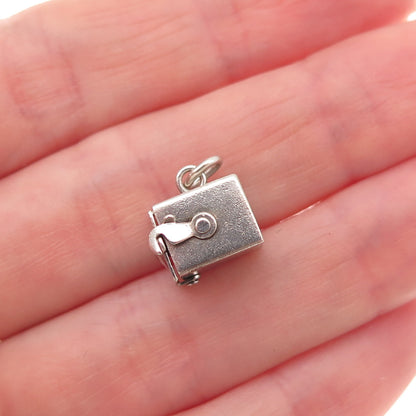 925 Sterling Silver Antique Art Deco Jack in the Box Oxidized Open Charm Pendant