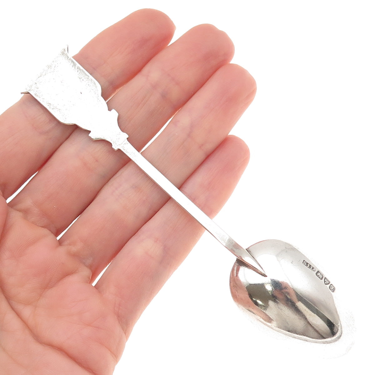 Stokes & Ireland 925 Sterling Silver Antique 1909 Dum Spiro Spero Coffee Spoon