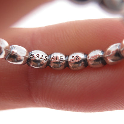 PANDORA 925 Sterling Silver Circle & Dot Stackable Celebration Band Ring Size 8