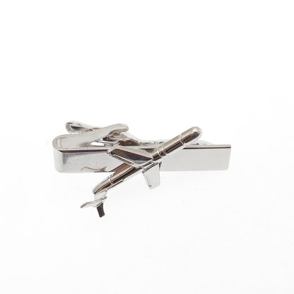 925 Sterling Silver Vintage Airplane Tie Clip