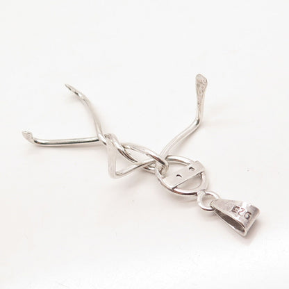 925 Sterling Silver Vintage Mexico Human Pendant