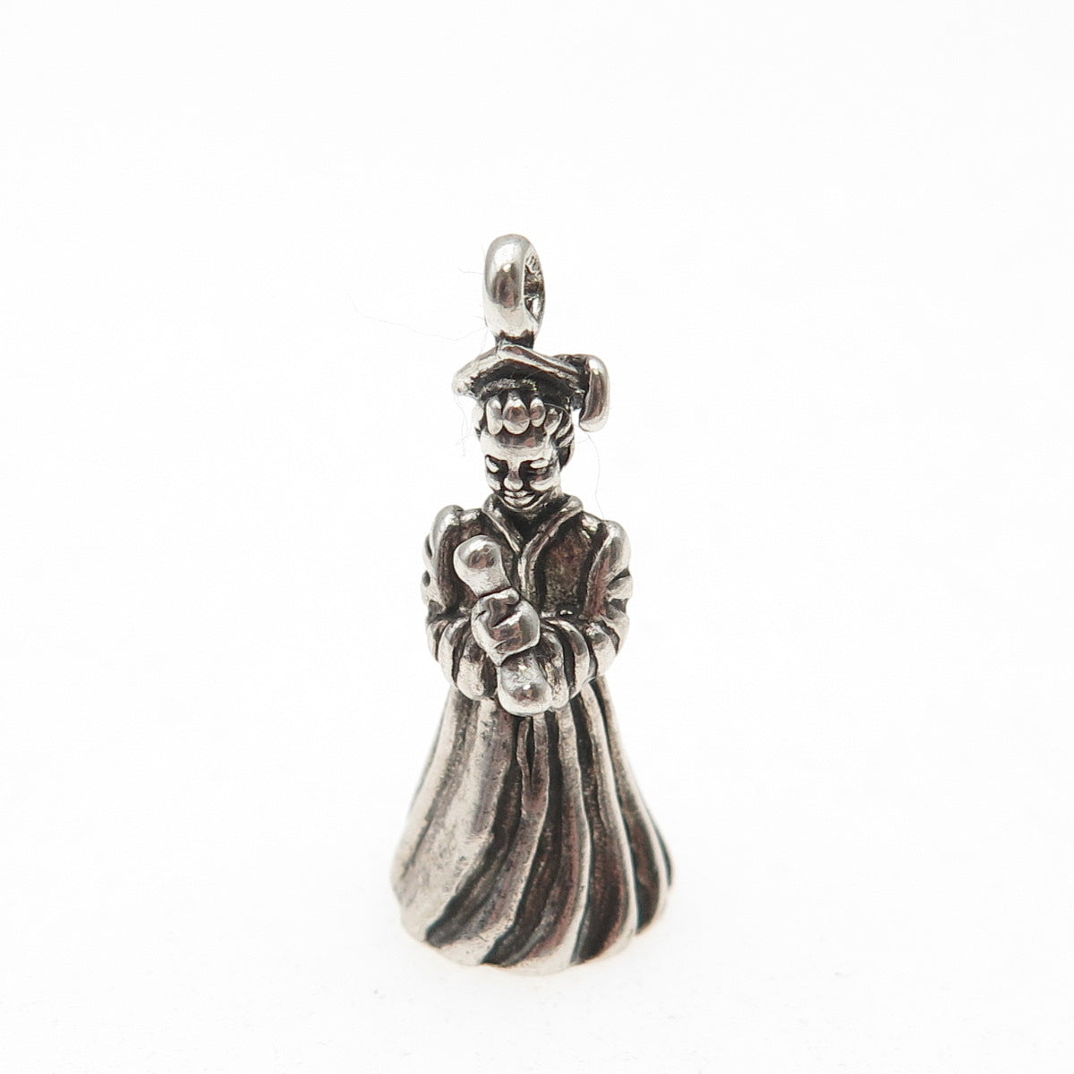 Sunwest 925 Sterling Silver Vintage Graduation Oxidized 3D Charm Pendant