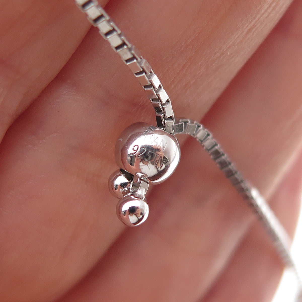 Han 925 Sterling Silver Bismark Link Adjustable Bolo Bracelet 7-9.25"