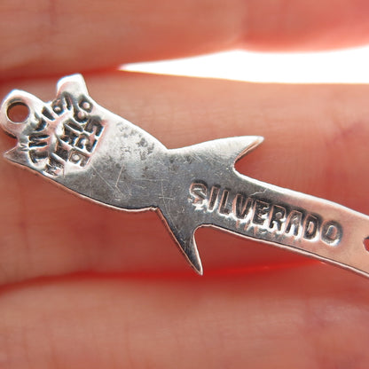 SILVERADO 925 Sterling Silver Vintage Mexico Cartoon Character Charm Pendant