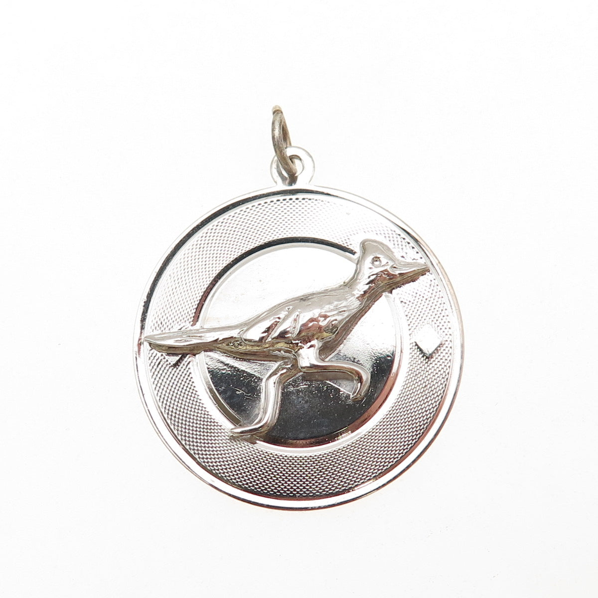 JAY POSON 925 Sterling Silver Vintage Roadrunner Charm Pendant
