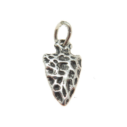 Old Pawn 925 Sterling Silver Vintage Southwestern Arrow Oxidized Charm Pendant