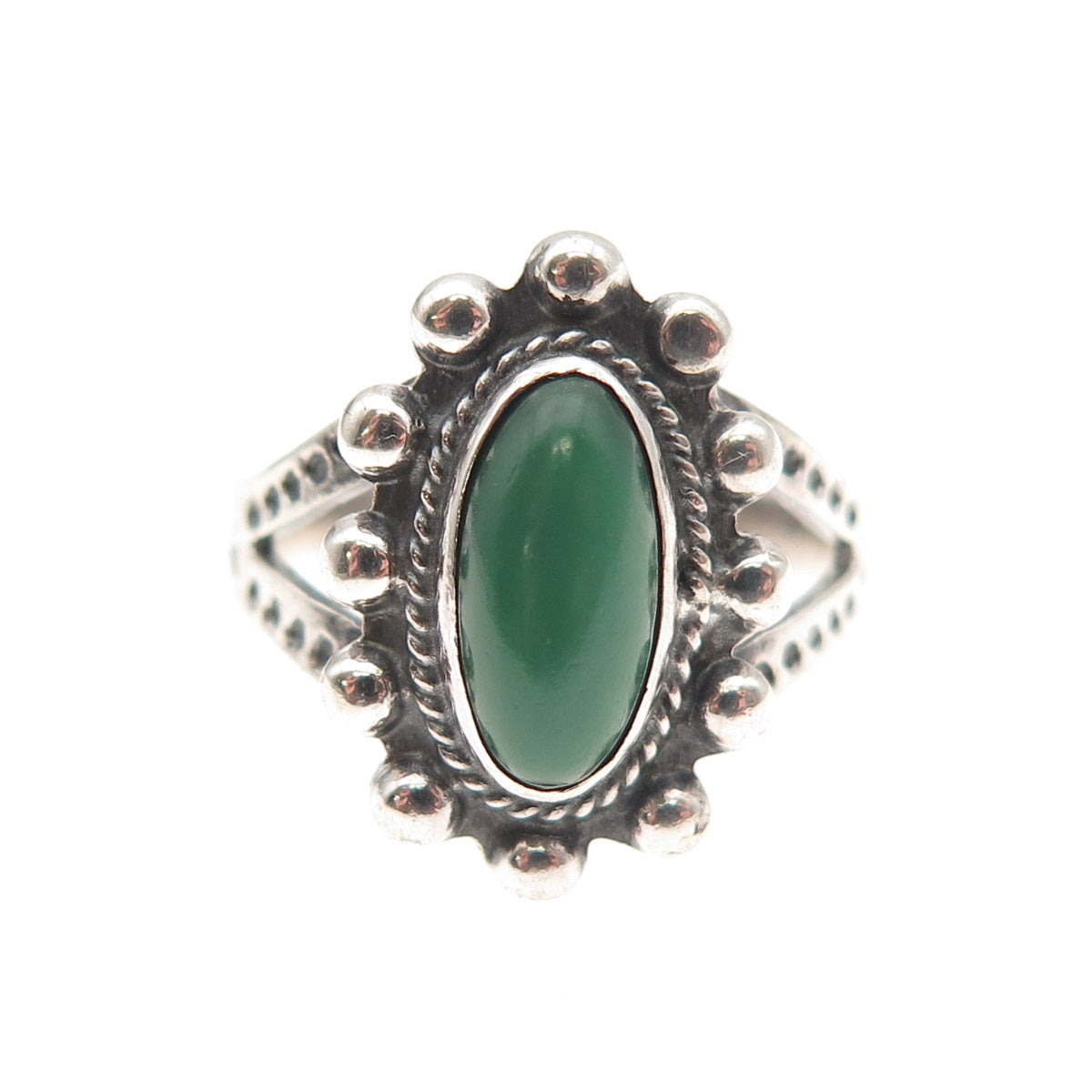 Old Pawn Sterling Silver Vintage Southwestern Royston Turquoise Ring Size 5.5