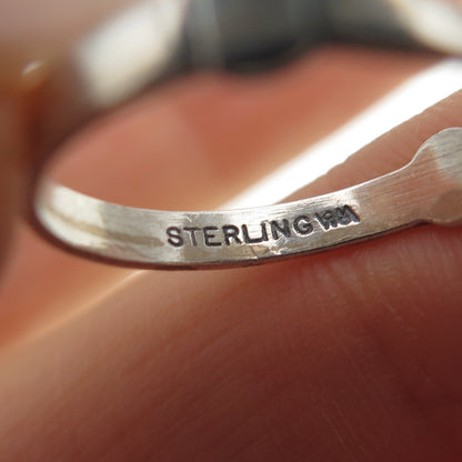 Wheeler Mfg Old Pawn 925 Sterling Silver Vintage Southwestern MOP Ring Size 7
