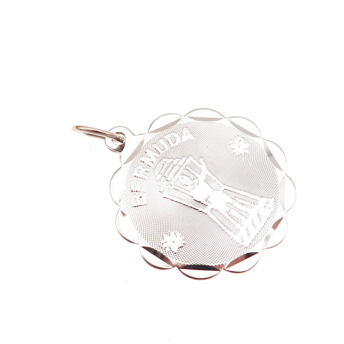 CREA 925 Sterling Silver Vintage Bermuda Traffic Controller Mini Charm Pendant