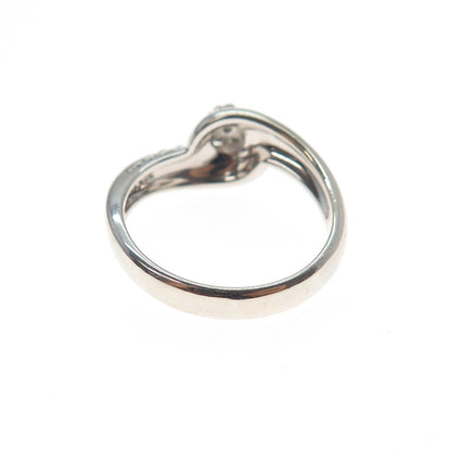 BGE BRADFORD 925 Sterling Silver Real Round-Cut Diamond Ring Size 6.25