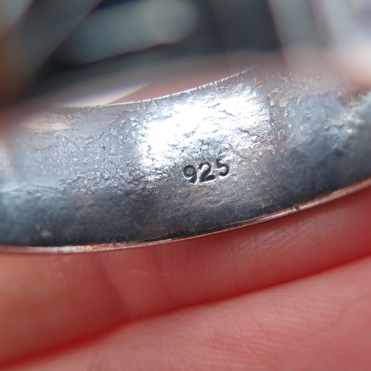 925 Sterling Silver Vintage Tribal Maze Oxidized Band Ring Size 12.5