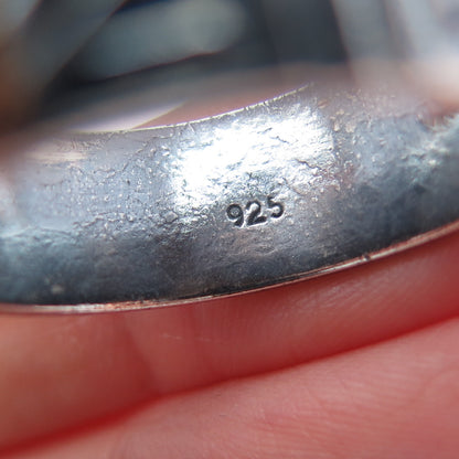 925 Sterling Silver Vintage Tribal Maze Oxidized Band Ring Size 12.5