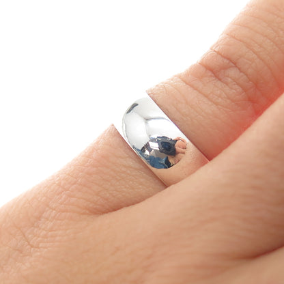 925 Sterling Silver Vintage Wedding Band Ring Size 4.75