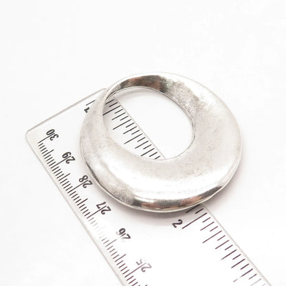 925 Sterling Silver Vintage Jezlaine Open Circle Pin Brooch
