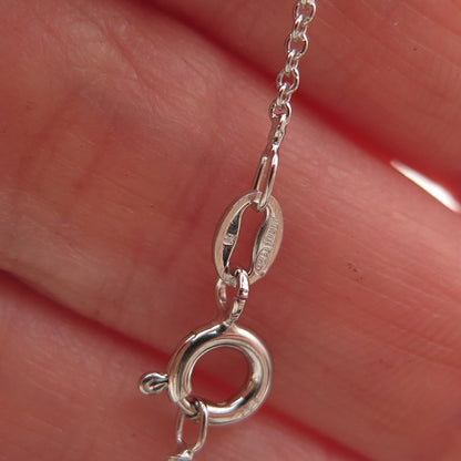 925 Sterling Silver Round-Cut C Z Cross Cable Chain Necklace 18"