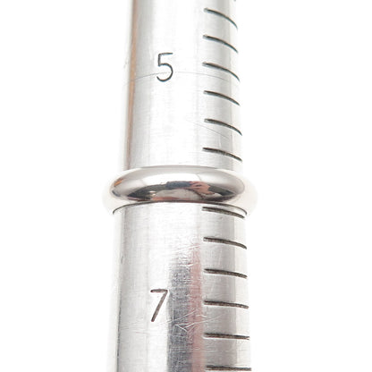 925 Sterling Silver Vintage Classic Wedding Band Ring Size 6.25