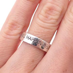 C. Winston Sterling Vintage Believe in Yourself & Magic Will Happen Ring Size 6