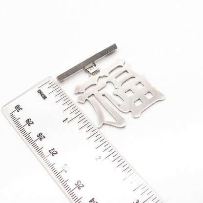 925 Sterling Silver Antique Chinese Character Pin Brooch
