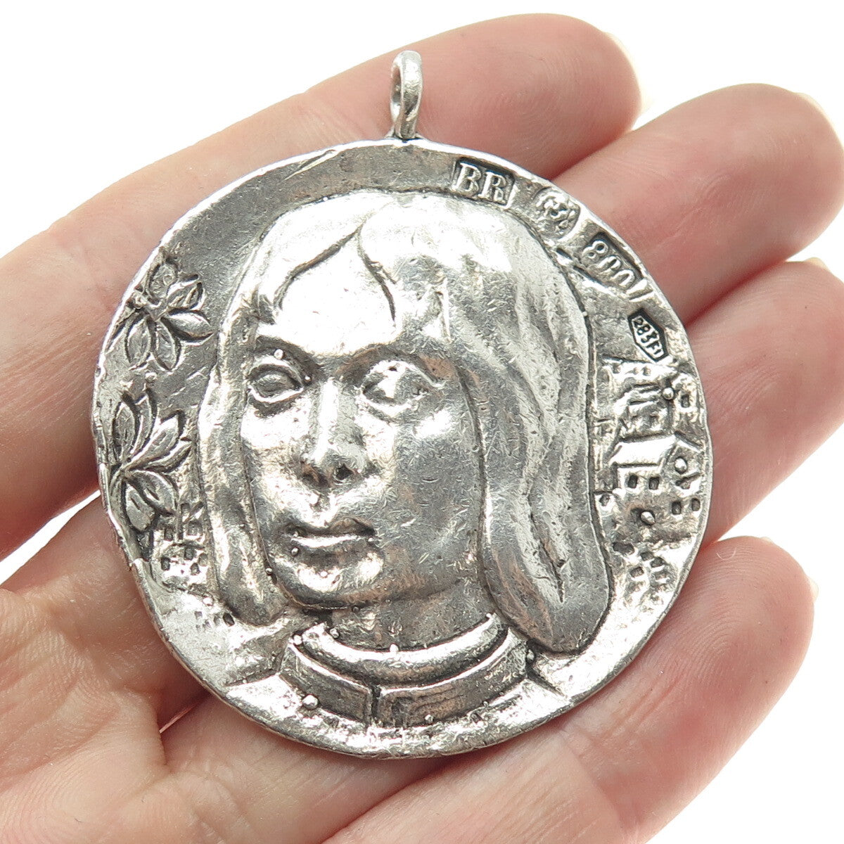 BRANDIMARTE 800 Silver Vintage Italy "Chi vuol esser lieto sia" Pendant