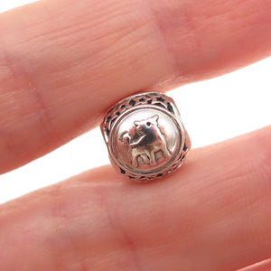 Pandora 925 Sterling Silver Taurus Zodiac Sign Slide Bead Charm