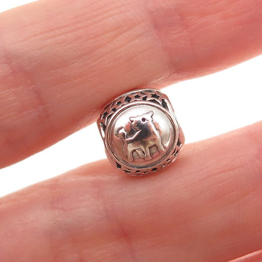 Pandora 925 Sterling Silver Taurus Zodiac Sign Slide Bead Charm