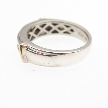 SLV Sadye L Vassil 925 Sterling Silver Real Round-Cut Diamond Ring Size 5