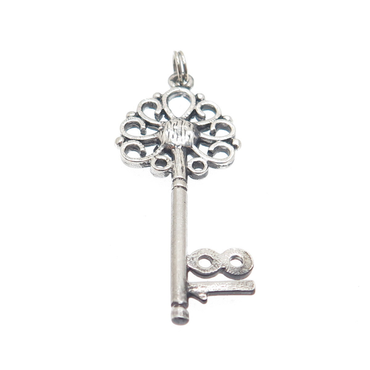 925 Sterling Silver Vintage Key to Heaven Charm Pendant