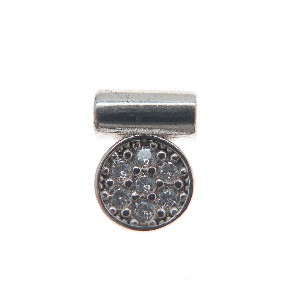 NOMINATION 925 Sterling Silver Round-Cut C Z SeiMia Minimalist Slide Pendant