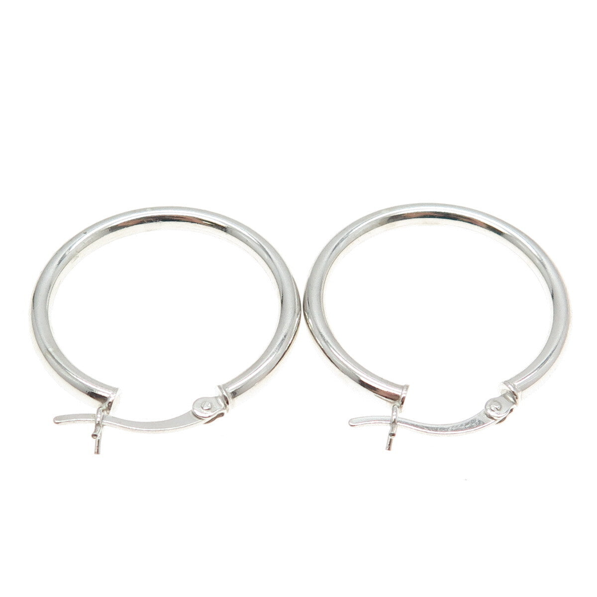 925 Sterling Silver Tube Hoop Earrings