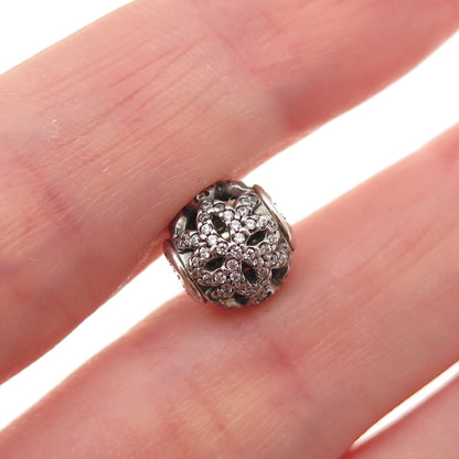 Pandora 925 Sterling Silver C Z Essence Appreciation Slide Bead Charm