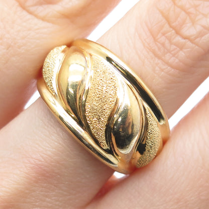 GIOIELLI DI VALENZA 925 Sterling Gold Plated Italy Diamond-Illusion Ring Size 10