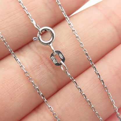 925 Sterling Silver Round-Cut C Z Sparkle Cable Chain Necklace 16"