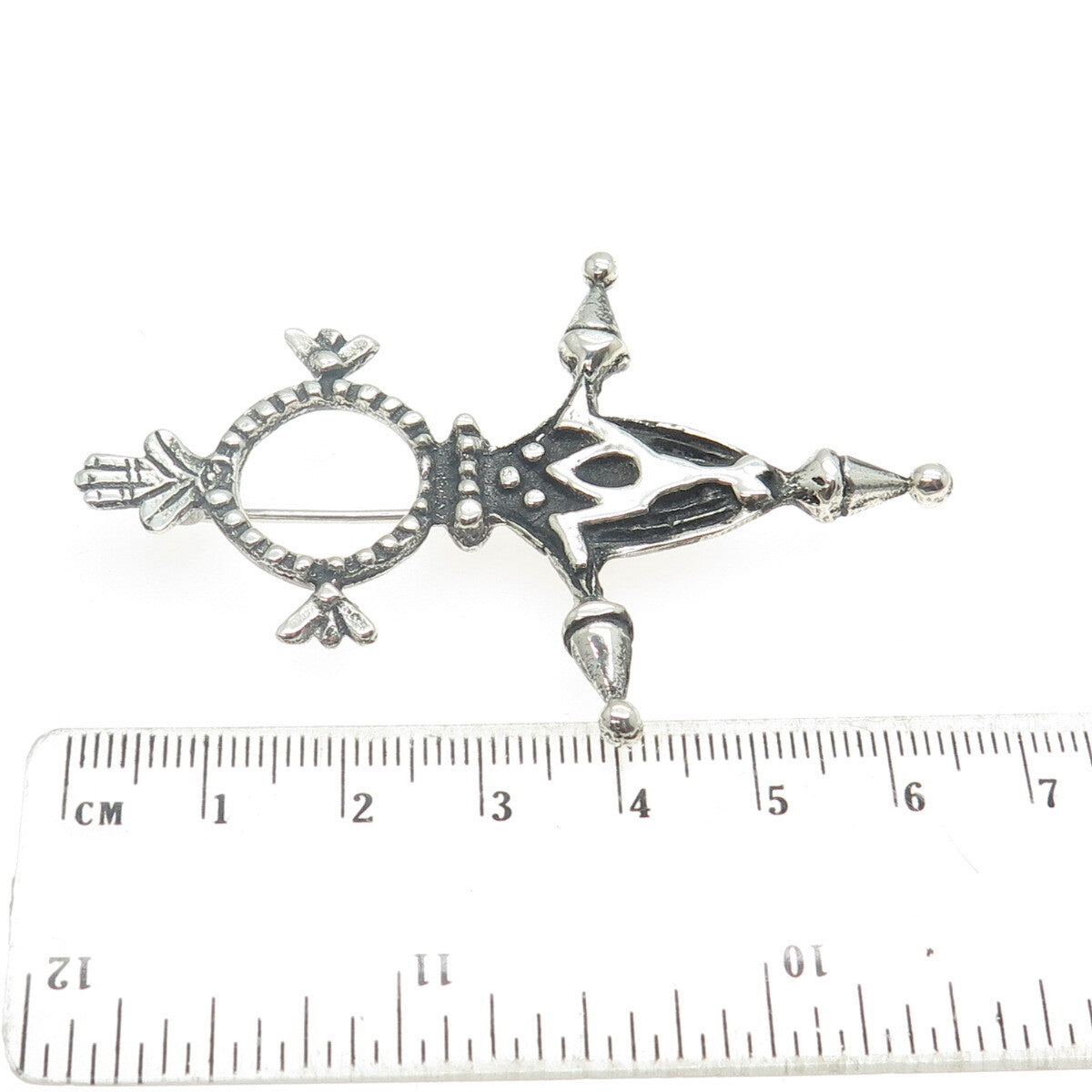 925 Sterling Silver Vintage African Inaranganak Croix Touareg Pin Brooch
