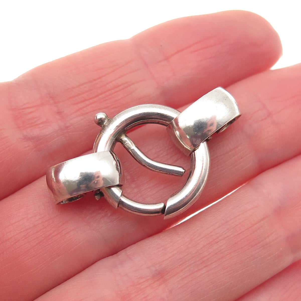 NAPIER 925 Sterling Silver Antique Art Deco Bracelet / Necklace Spring Ring Lock