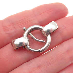 NAPIER 925 Sterling Silver Antique Art Deco Bracelet / Necklace Spring Ring Lock