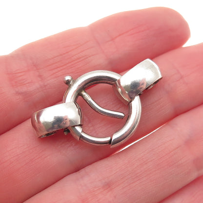 NAPIER 925 Sterling Silver Antique Art Deco Bracelet / Necklace Spring Ring Lock