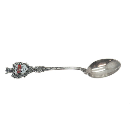 HERMAN 800 Silver Antique Enamel Cologne Germany Coffee Spoon