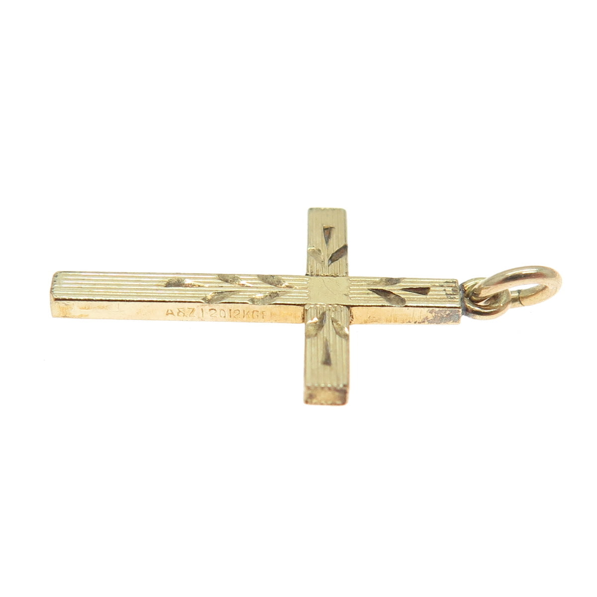 1/20 12K Gold Filled Antique Cross Engraved Pendant