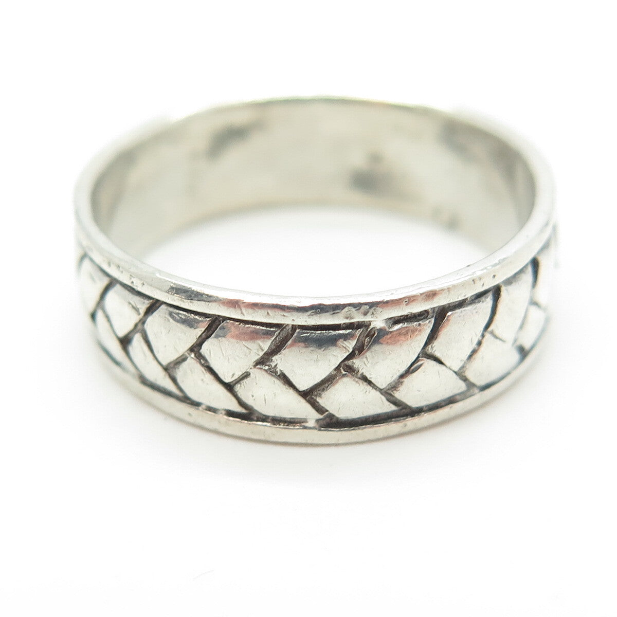 MWS Mark Washerman Samara 925 Sterling Silver Vintage Woven Band Ring Size 9.75
