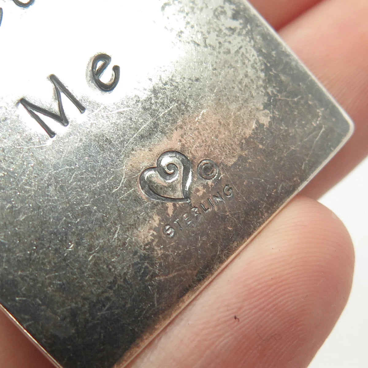 925 Sterling Silver Vintage Brighton Come Crinkle Curl Splash Pendant