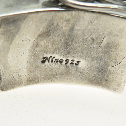 NINO 925 Sterling Silver Vintage Solid 183.3g Cuban Link Bracelet 8.5"