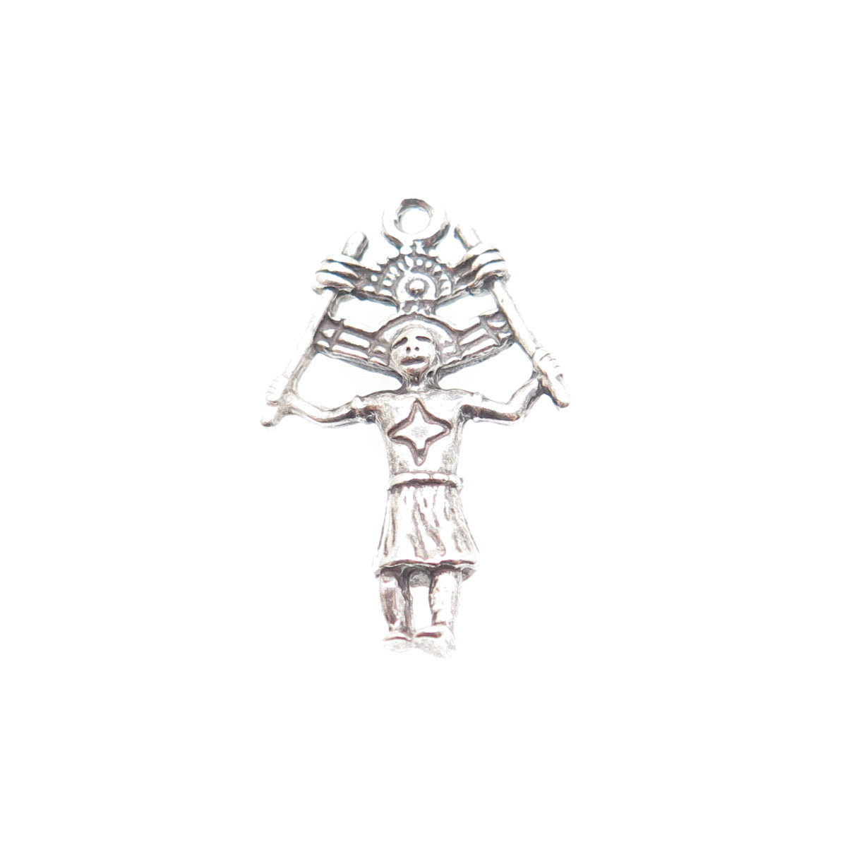 Old Pawn Sterling Silver Vintage Indian Chief Kachina Doll Mini Charm Pendant