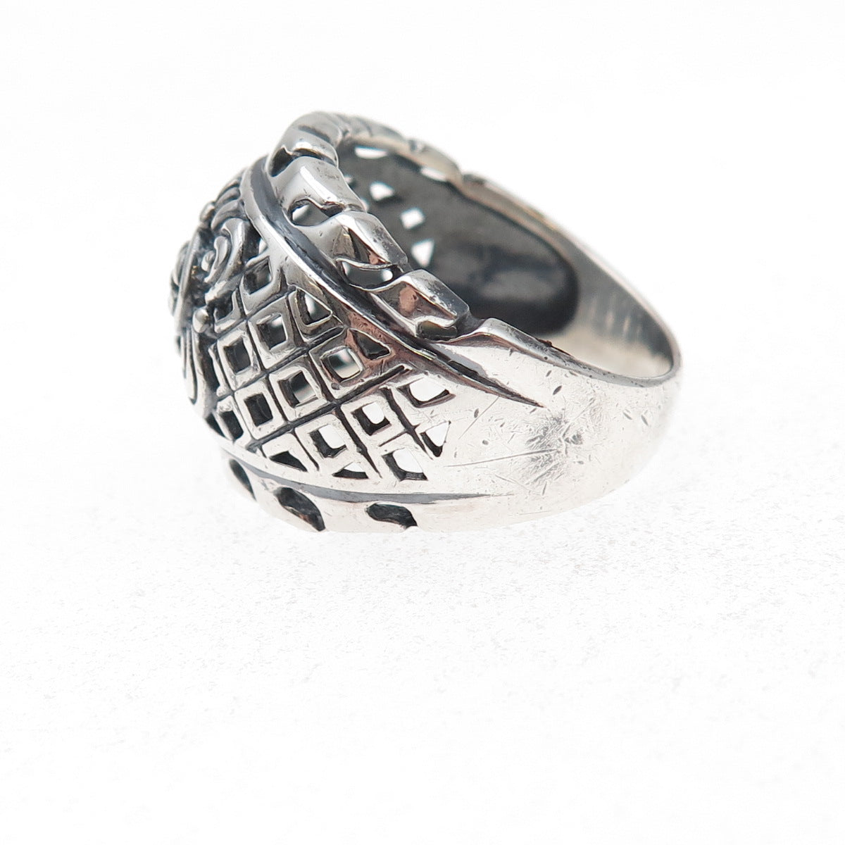 925 Sterling Silver Vintage Butterfly Oxidized Ring Size 8