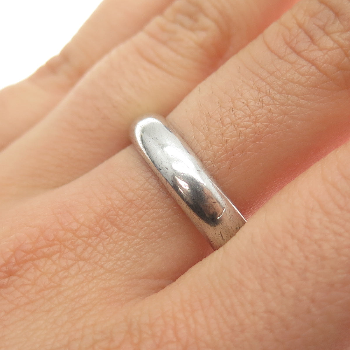 ROSS SIMONS 925 Sterling Silver Vintage Classic Wedding Band Ring Size 12