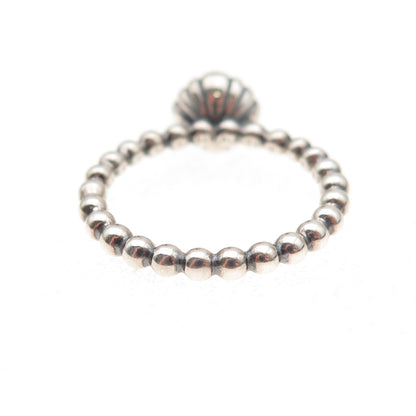 Pandora 925 Sterling Silver Real Peridot August Birthday Blooms Ring Size 6