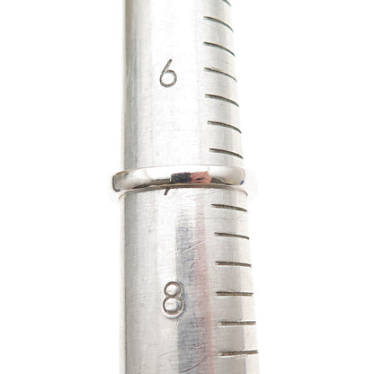 925 Sterling Silver Real Marquise & Round-Cut White Topaz Ring Size 7