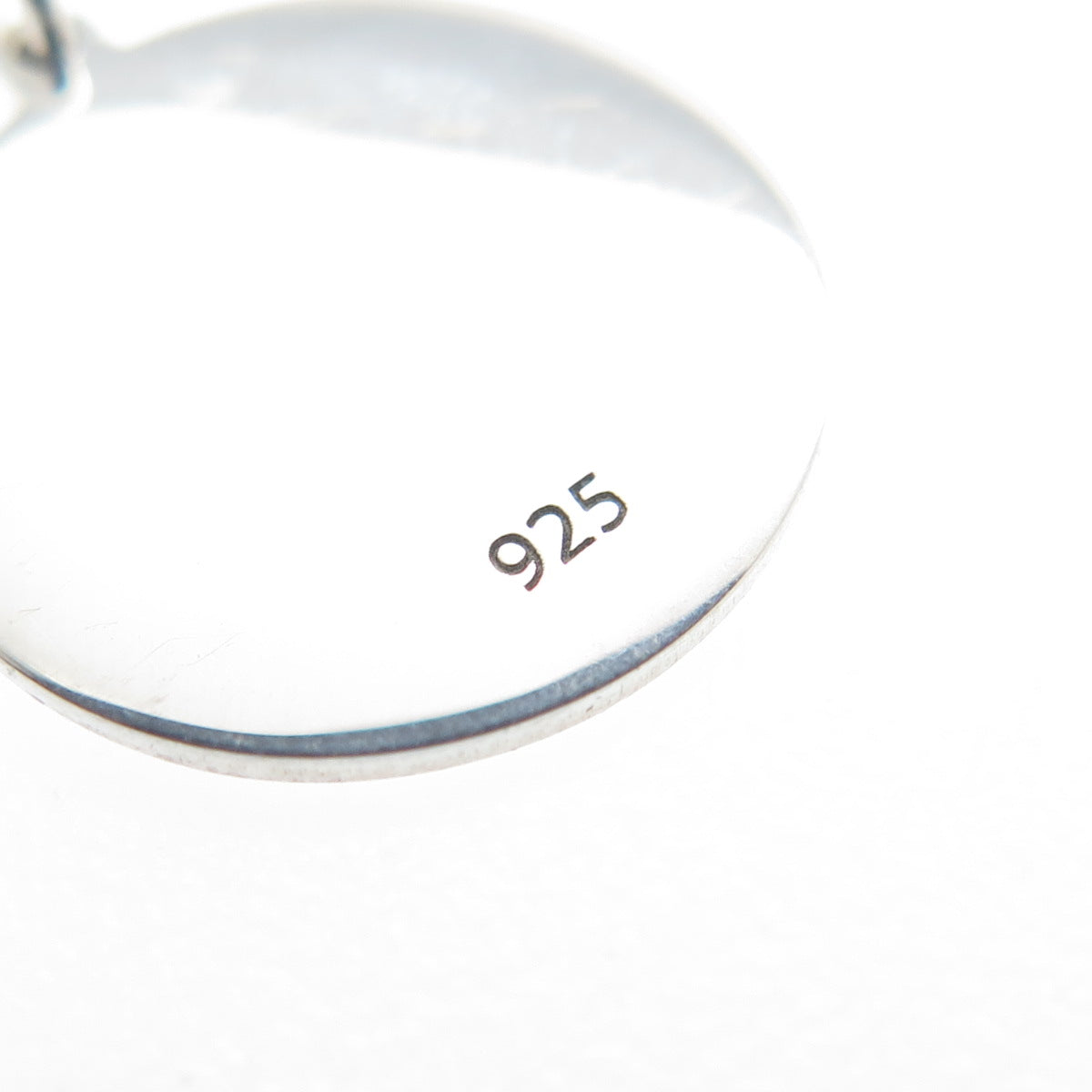 925 Sterling Silver Pink Enamel "It's A Girl" Round Tag Minimalist Charm Pendant